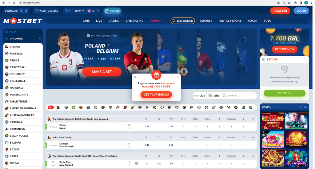 Mostbet - Site oficial de cassino online e apostas esportivas